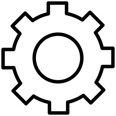 Cogwheel izole Vektör simgesi kolayca düzenleyebilir ya da değiştirebilir
