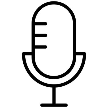 Kolayca değiştirebilen ya da düzenleyebilen mikrofon izole edilmiş Vektör simgesi