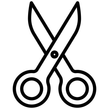 Makas İzole Vektör simgesi Kolayca değiştirilebilir veya düzenlenebilir