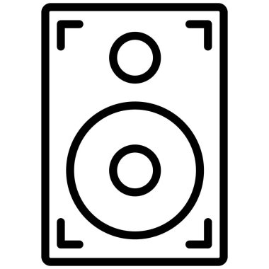 Woofer İzole Vektör simgesi kolayca düzenleyebilir ya da değiştirebilir