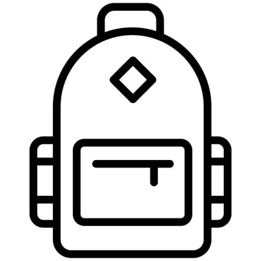 Kolayca düzenleyebilen ve düzenleyebilen Sırt Çantası İzole Vektör simgesi