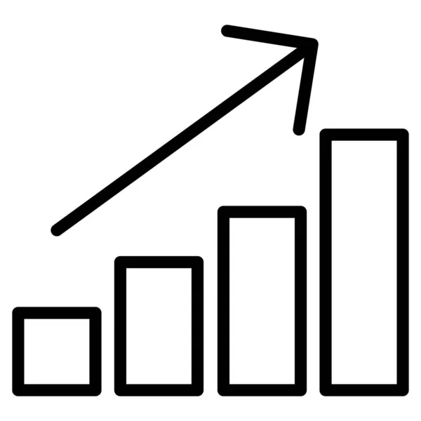 Gráfico Ícone Vetor Isolado Que Pode Facilmente Modificar Editar — Vetor de Stock