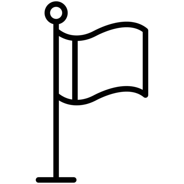 Flagga Isolerad Vektor Ikon Som Enkelt Kan Ändra Eller Redigera — Stock vektor