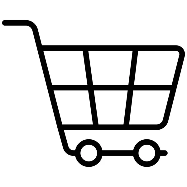 Shopping Cart Isolated Vector Icon Yang Dapat Dengan Mudah Memodifikasi - Stok Vektor