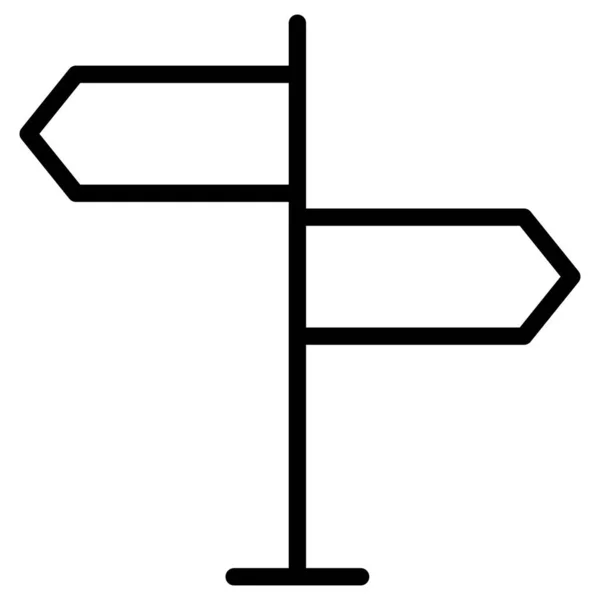 Icône Vectorielle Isolée Panneau Direction Qui Peut Facilement Modifier Modifier — Image vectorielle