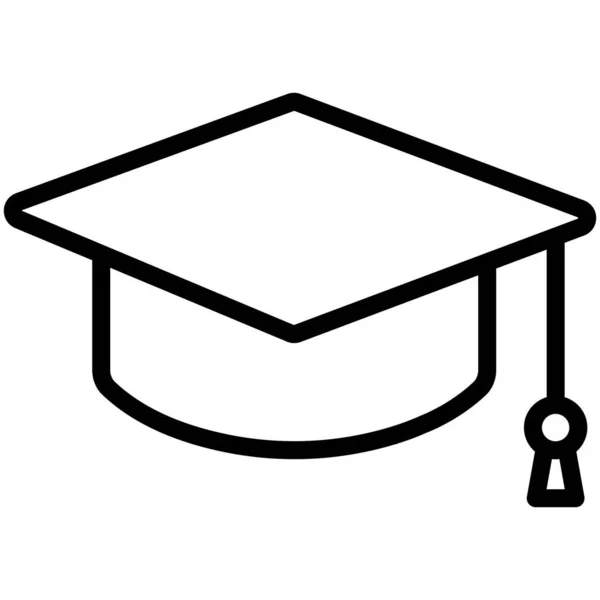 Graduation Cap Isoliertes Vektorsymbol Das Leicht Geändert Oder Bearbeitet Werden — Stockvektor