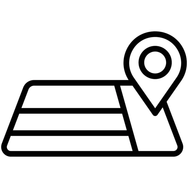 Mapa Ubicación Icono Vector Aislado Que Puede Modificar Editar Fácilmente — Vector de stock