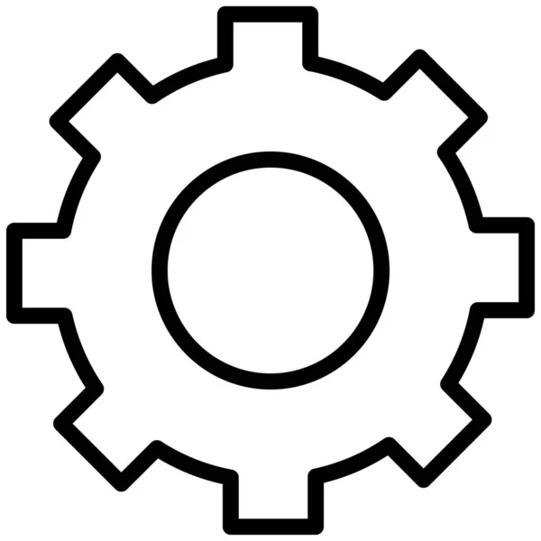 Roue Dentée Isolée Icône Vectorielle Qui Peut Facilement Modifier Modifier — Image vectorielle