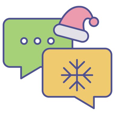 Noel Sohbeti İzole Vektör simgesi Kolayca düzenlenebilir ya da değiştirilebilir