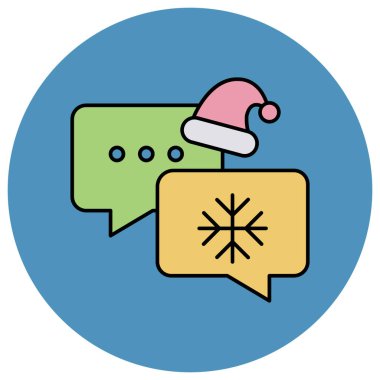 Noel Sohbeti İzole Vektör simgesi Kolayca düzenlenebilir ya da değiştirilebilir