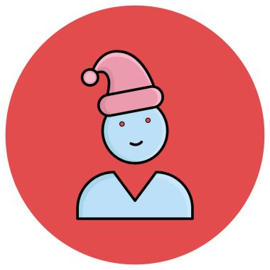 Noel Baba izole edilmiş Vektör simgesi kolayca değiştirilebilir ya da düzenlenebilir