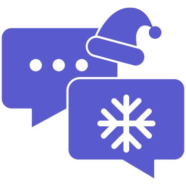 Noel Sohbeti İzole Vektör simgesi Kolayca düzenlenebilir ya da değiştirilebilir