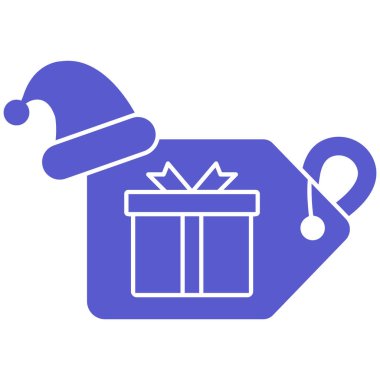 Kolayca düzenleyebilen ve düzenleyebilen Noel Etiketli Vektör simgesi