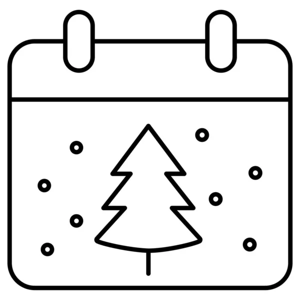 Ημερολόγιο Χριστουγέννων Μεμονωμένο Εικονίδιο Διάνυσμα Οποίο Μπορεί Εύκολα Τροποποιήσει Επεξεργαστεί — Διανυσματικό Αρχείο