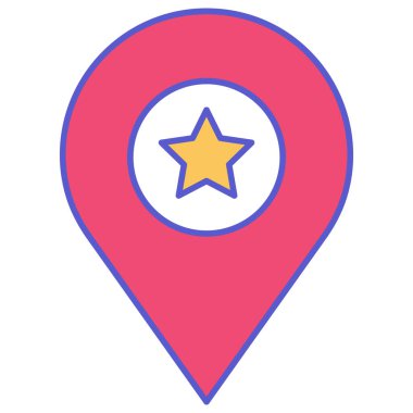 En sevilen konum izole edilmiş Vektör simgesi kolayca düzenlenebilir ya da değiştirilebilir