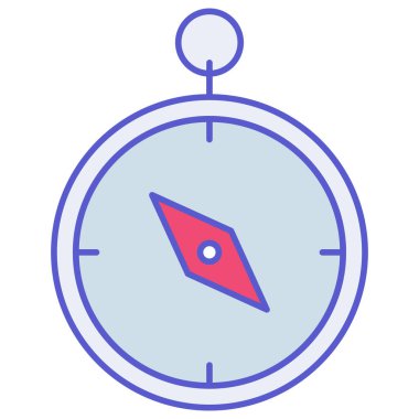 Kolayca düzenleyebilen ve düzenleyebilen Pusula İzole Vektör simgesi