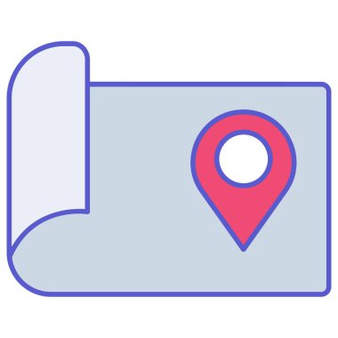 Navigasyon haritası izole edilmiş Vektör simgesi kolayca düzenleyebilir ya da değiştirebilir