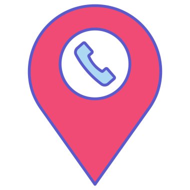 Telefon konumu izole edilmiş vektör simgesi kolayca düzenlenebilir ya da değiştirilebilir