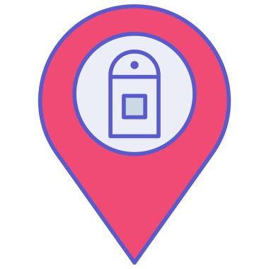 Telefon hizmeti konumu izole edilmiş vektör simgesi kolayca düzenlenebilir ya da değiştirilebilir