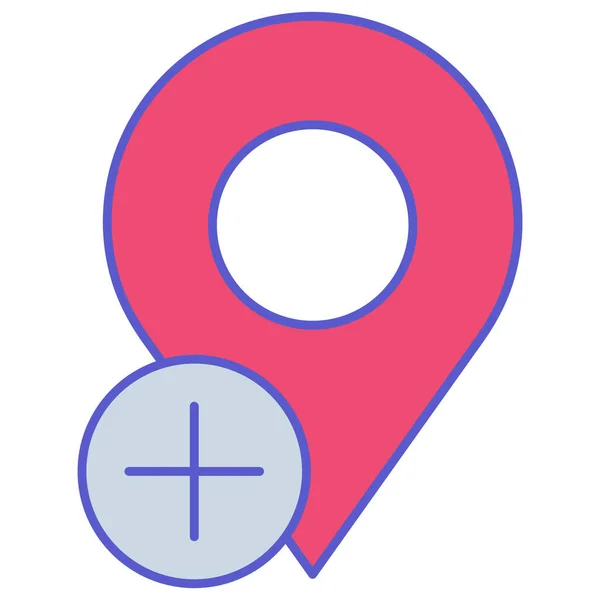 Add Location Isolated Vector Icon Which Can Easily Modify Edit — Stock Vector