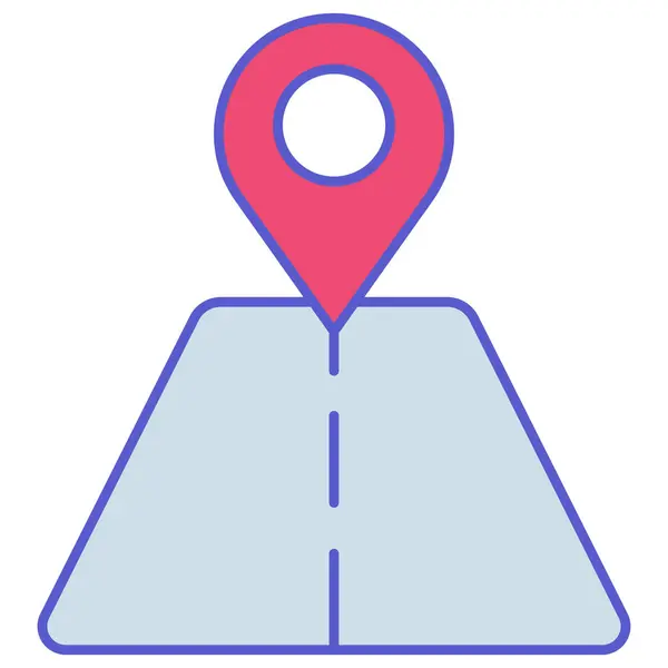 Road Location Isolated Vector Pictogram Dat Gemakkelijk Kan Wijzigen Bewerken — Stockvector