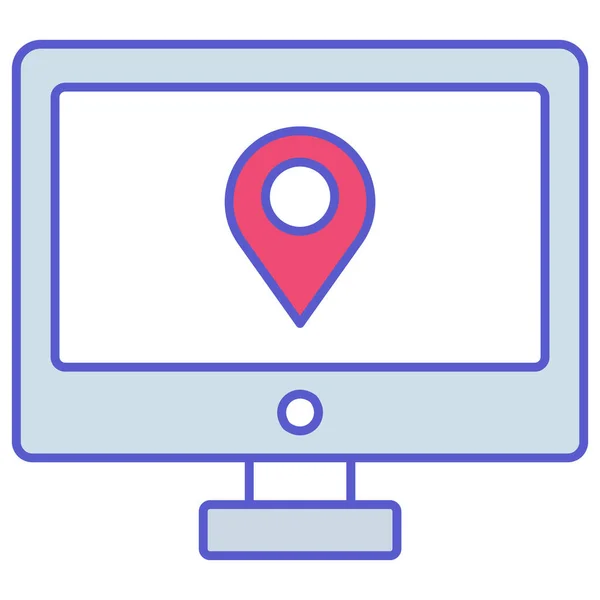 Suivi Localisation Isolée Icône Vectorielle Qui Peut Facilement Modifier Modifier — Image vectorielle