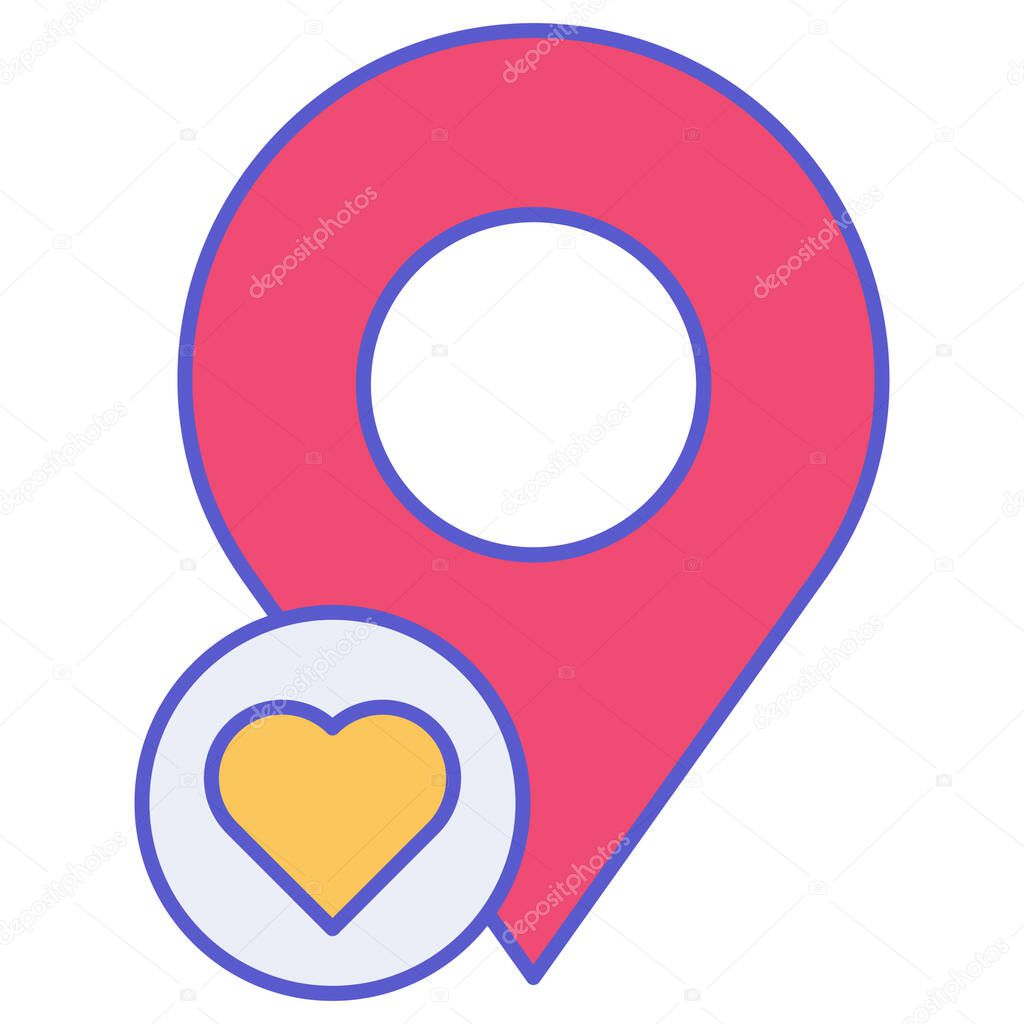 Favorite location Isolated Vector icon which can easily modify or edit