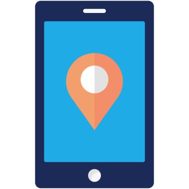 Kolayca düzenleyebilen veya düzenleyebilen Telefon Konumu İzole Vektör simgesi