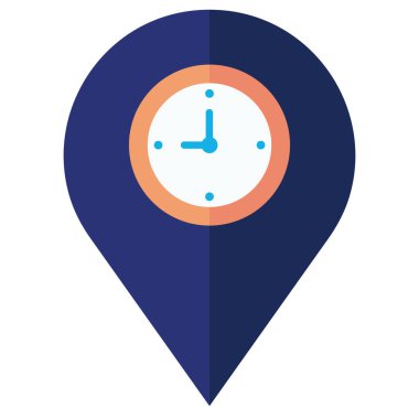 Konum Saati İzole Vektör simgesi kolayca düzenleyebilir ya da değiştirebilir
