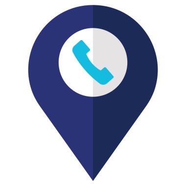 Telefon konumu izole edilmiş vektör simgesi kolayca düzenlenebilir ya da değiştirilebilir
