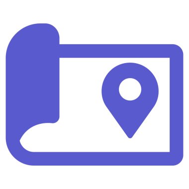 Navigasyon haritası izole edilmiş Vektör simgesi kolayca düzenleyebilir ya da değiştirebilir