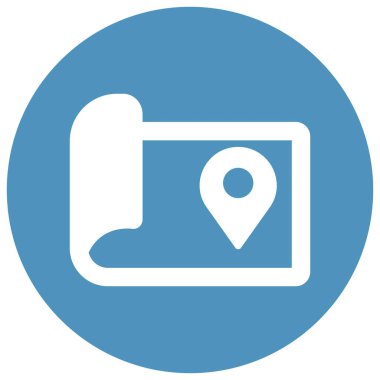 Navigasyon haritası izole edilmiş Vektör simgesi kolayca düzenleyebilir ya da değiştirebilir