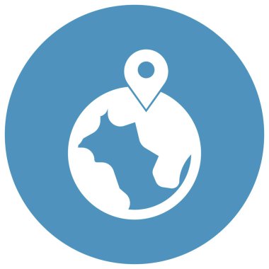 Kolayca değiştirebilen veya düzenleyebilen genel konum izole edilmiş Vektör simgesi