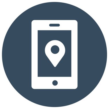 Kolayca düzenleyebilen veya düzenleyebilen Telefon Konumu İzole Vektör simgesi
