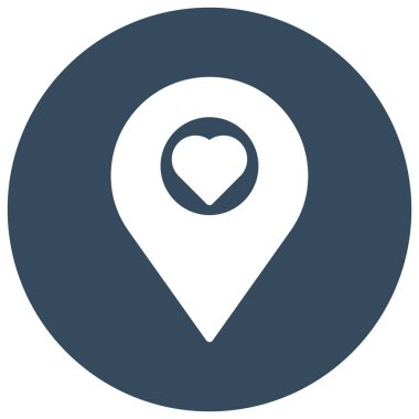 En sevilen konum izole edilmiş Vektör simgesi kolayca düzenlenebilir ya da değiştirilebilir