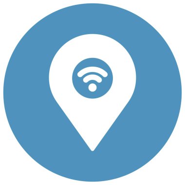 Kablosuz konum izole Vektör simgesi kolayca düzenleyebilir veya değiştirebilir