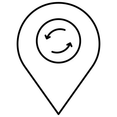 Konum eşzamanlama yalıtılmış Vektör simgesi kolayca düzenleyebilir ya da değiştirebilir