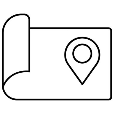 Navigasyon haritası izole edilmiş Vektör simgesi kolayca düzenleyebilir ya da değiştirebilir