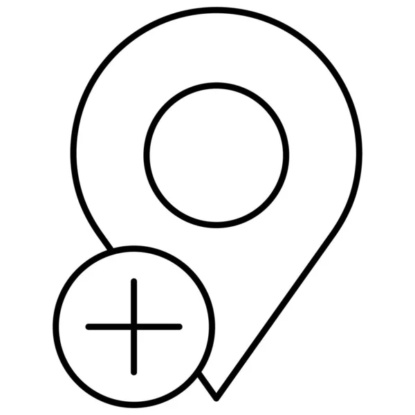 Add Location Isolated Vector Icon Which Can Easily Modify Edit — Stock Vector