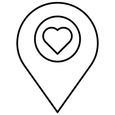 En sevilen konum izole edilmiş Vektör simgesi kolayca düzenlenebilir ya da değiştirilebilir