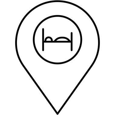 Otelin konumu izole vektör simgesi hangi kolayca düzenlemek veya değiştirmek