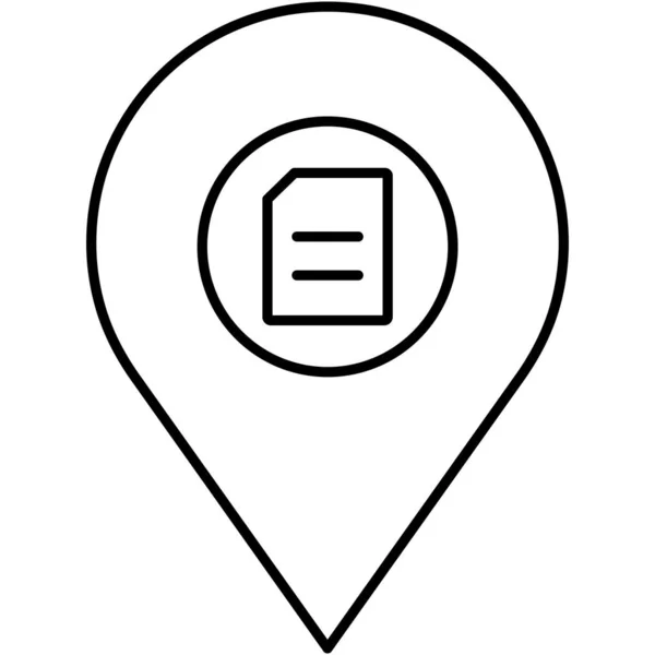 Document Location Isolated Vector Icon Which Can Easily Modify Edit — Stock Vector
