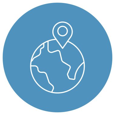 Kolayca değiştirebilen veya düzenleyebilen genel konum izole edilmiş Vektör simgesi