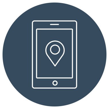 Kolayca düzenleyebilen veya düzenleyebilen Telefon Konumu İzole Vektör simgesi