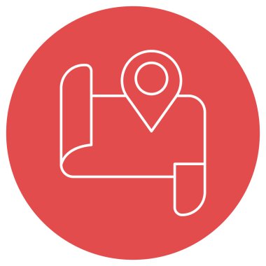 Navigasyon haritası izole edilmiş Vektör simgesi kolayca düzenleyebilir ya da değiştirebilir