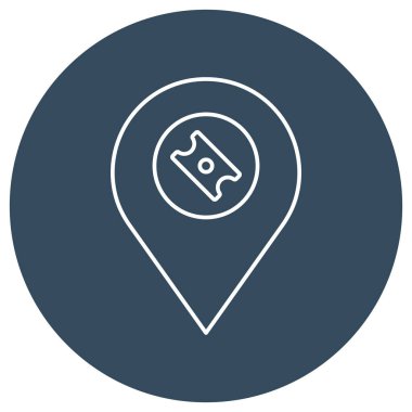 Sinema konumu izole edilmiş Vektör simgesi kolayca düzenlenebilir ya da değiştirilebilir