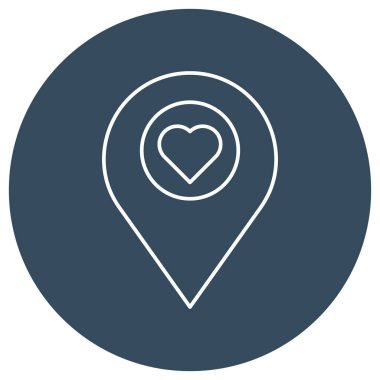 En sevilen konum izole edilmiş Vektör simgesi kolayca düzenlenebilir ya da değiştirilebilir