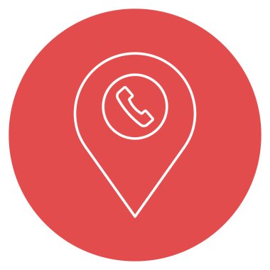 Telefon konumu izole edilmiş vektör simgesi kolayca düzenlenebilir ya da değiştirilebilir