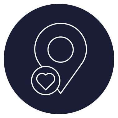 Kolayca değiştirebilen ya da düzenleyebilen favori konum izole edilmiş Vektör simgesi