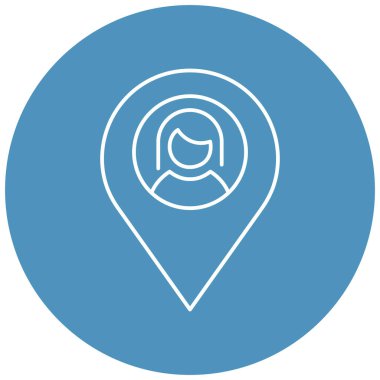 Kadın konumu izole Vektör simgesi kolayca değiştirebilir veya düzenleyebilir